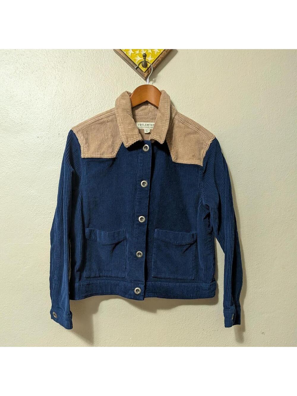 Idyllwind Corduroy Western Jacket Navy Tan Yoke NWOT Size XS